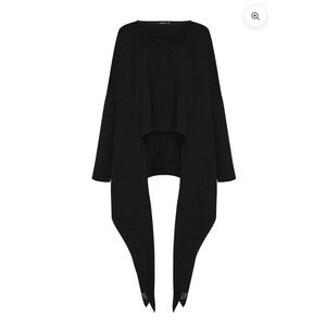 MDNT:45 Oversized Asymmetric Top Women size Large NWT FLAW Witchy Goth